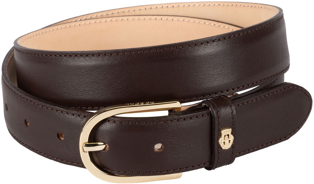 ROECKL Leren riem Romy 3 cm Belt W80 Coffee bruine