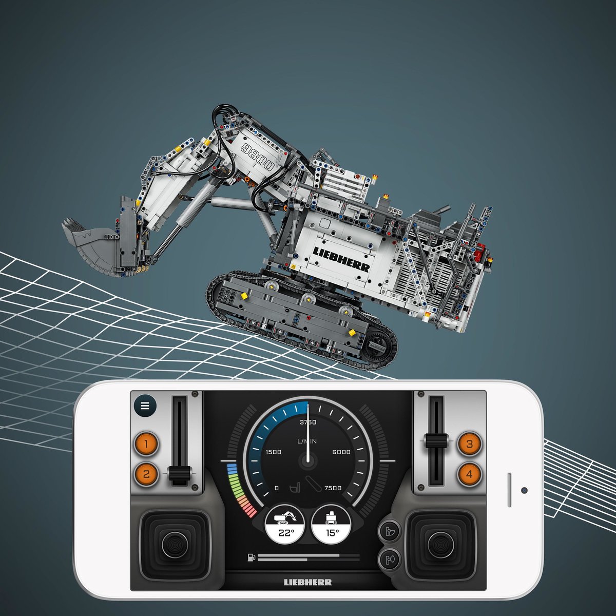 LEGO Technic Liebherr R 9800 Graafmachine 42100 — afbeelding 10