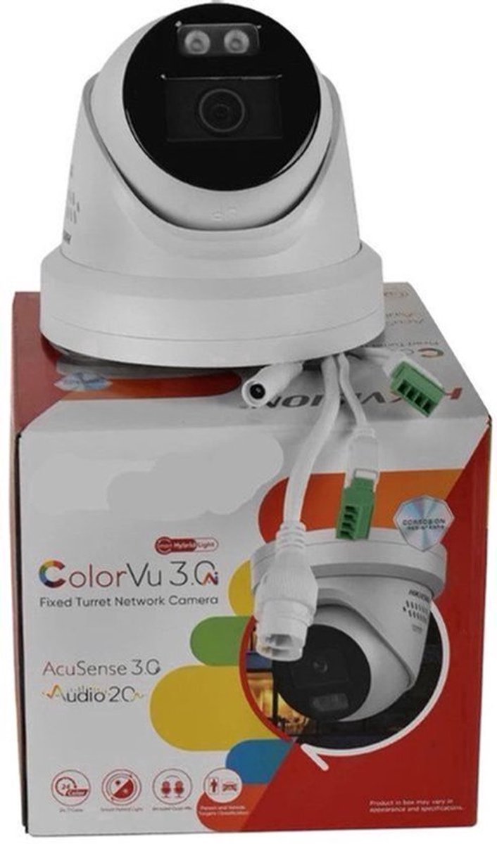 Beveiligingscamera – Bewakingscamera – IP Camera – Dome Camera – Turret Camera – 8MP Resolutie – Slimme Hybrid Verlichting Met Tweeweg Audio