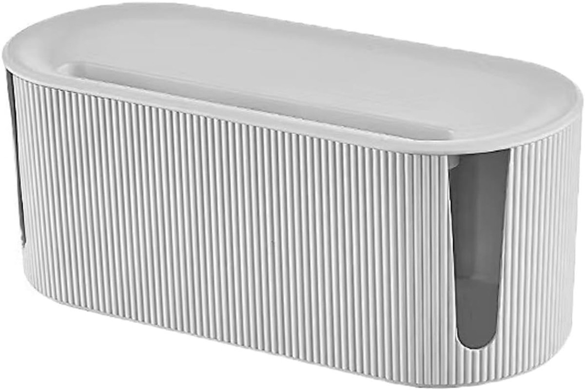 Kabelbeheerdoos voor Desk, Opruimen van Kabels, Grote Kabelopslag, Organisatie van Elektriciteitskabels en Oplaadkabels (Wit)