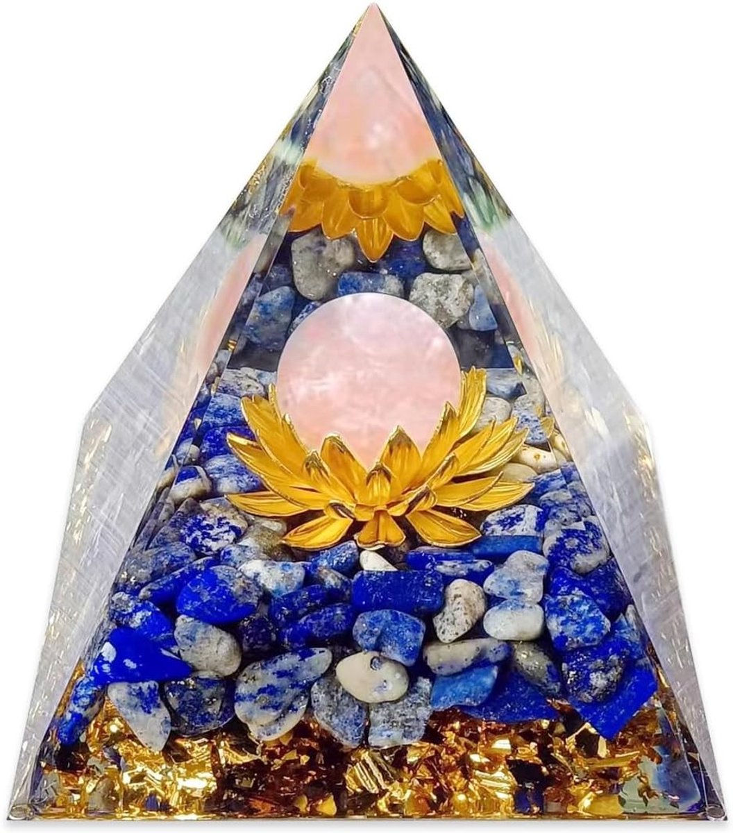 Amethist Orgoniet Piramide voor Meditatie, Chakra Healing en Reiki, Spirituele Cadeaus, 2 in 1