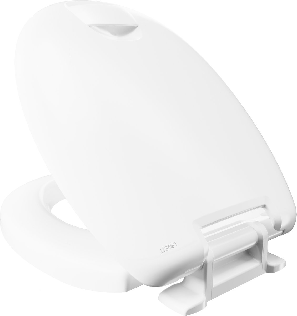 Luvett C601 - WC-bril - Toiletverhoger 5 cm - Met Handgreep - Dubbele Softclose - Belastbaar tot 250 kg - Antibacterieel