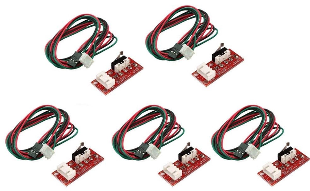 5 Stuks Mechanische Eindstop Connector met Kabel voor 3D Printer, CNC en RepRap Toepassingen