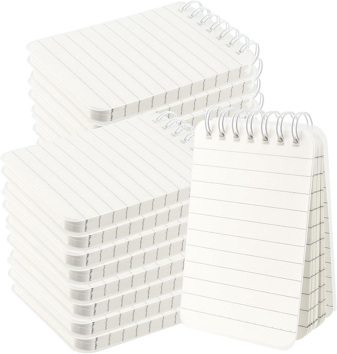 Set van 20 Kleine A7 Notitieblokken, 80 Bladen Spiral Notitieblokken voor Aantekeningen, Organisatie en Plannen
