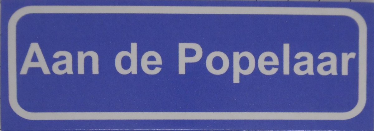 Souv© - koelkast magneet - plaatsnaam bord - kombord - souvenir - koelkastmagneetje - relatiegeschenk Aan de Popelaar