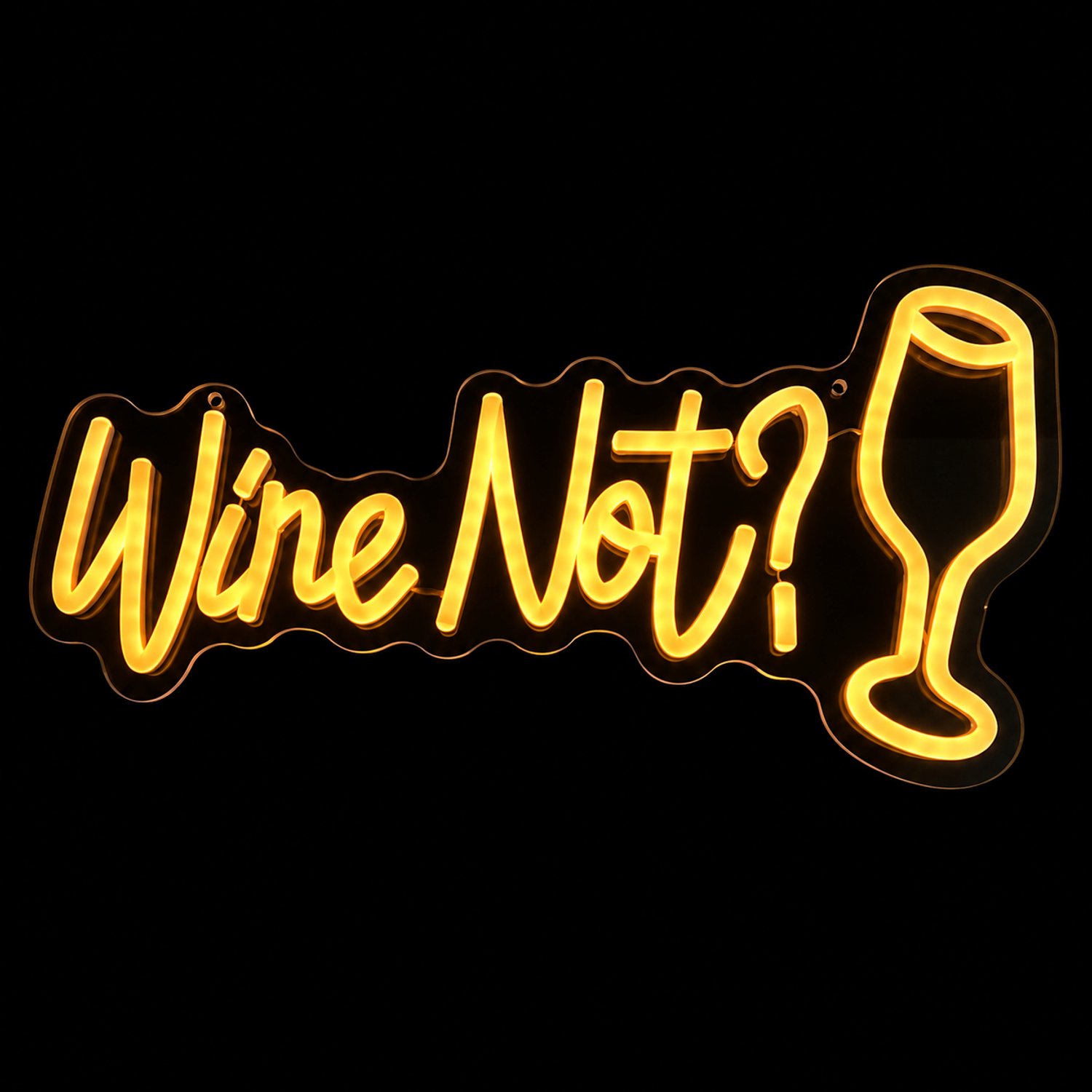 Neon Lamp - Wine Not - Dimbaar - Incl. Ophangmateriaal - Neon Sign - LED Lamp - Verlichting - Wandlamp