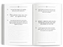 Pagina's met koppeluitdagingen zoals rijmen, talen leren of wijnproeverijen, met lijntjes om antwoorden in te vullen.