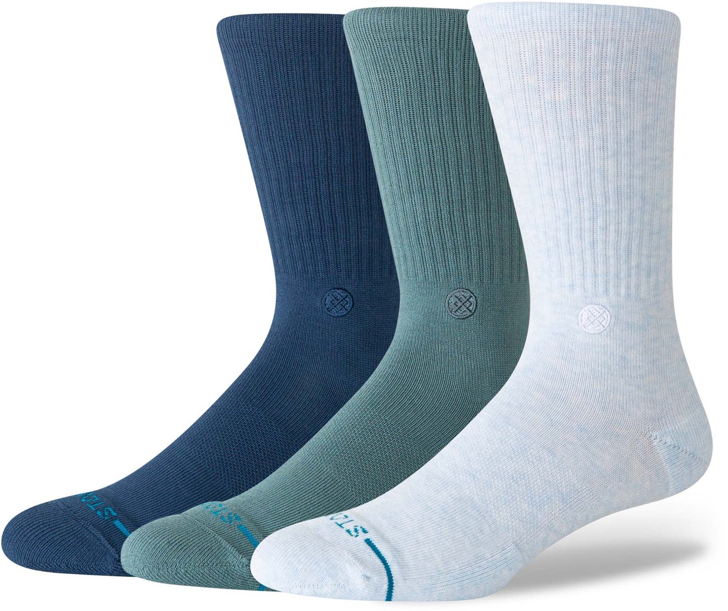 Stance unisex casual 3P sokken icon blauw & groen