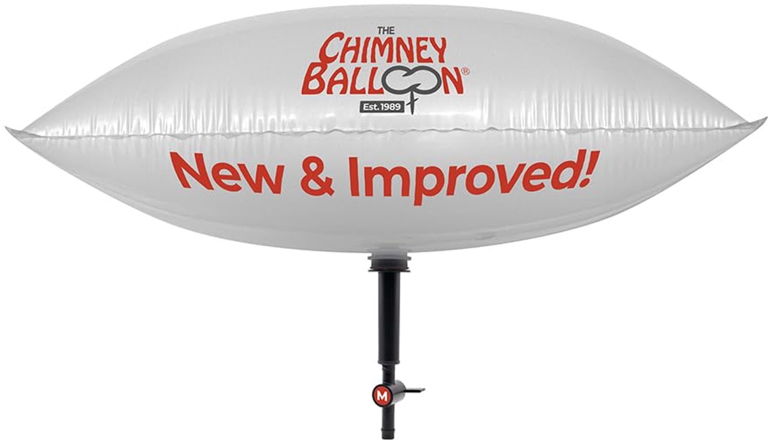 Schoorsteen Afsluitballon 30 x 60 cm - Tochtstopper met Opblaasbuis - Voor Warmtebehoud en Tochtwering