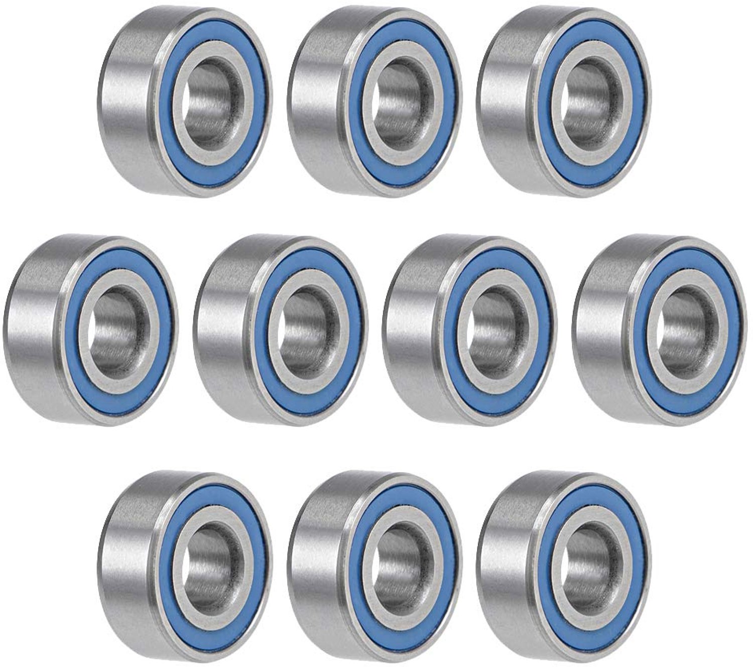 kogellagers MR104-2RS 4 mm dubbel afgedicht chroomstaal voor skateboard en scooter 10 stuks ServiceTopper