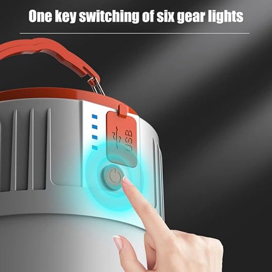 Solar Camping Light, USB Oplaadbare Outdoor Camping Licht met Afstandsbediening, 300LM LED USB Oplaadbare Tent Lamp, Solar LED Waterbestendig Tent Licht voor Camping, Wandelen, Vissen，Geschikt voor gebruik buitenshuis in noodsituaties. — afbeelding 3