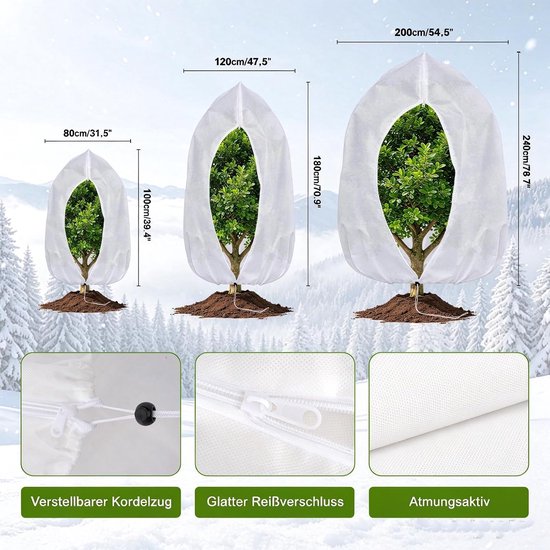 Winterbescherming voor planten, 180x120 cm — afbeelding 5