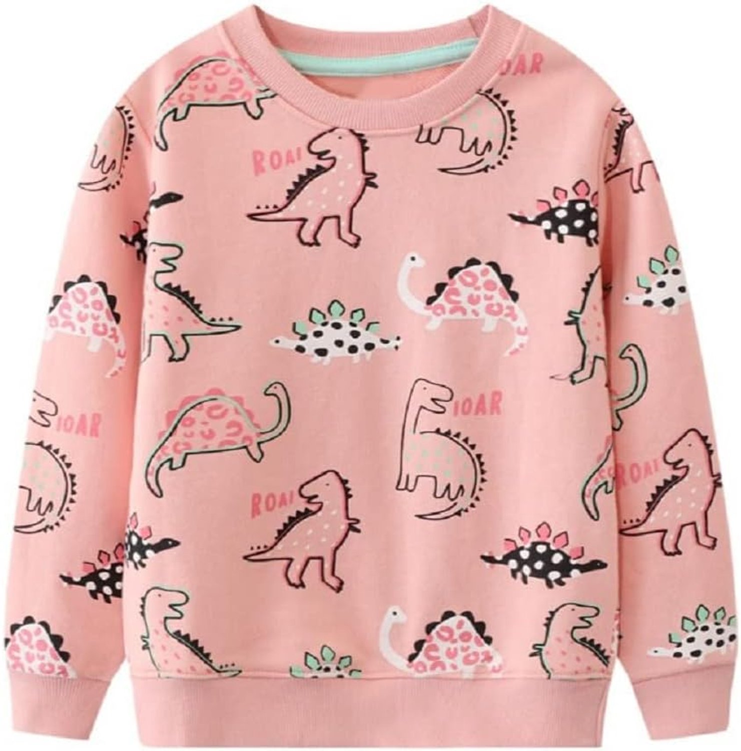 Sweatshirt voor meisjes, lange mouwen, katoen, warm, maten 92-122