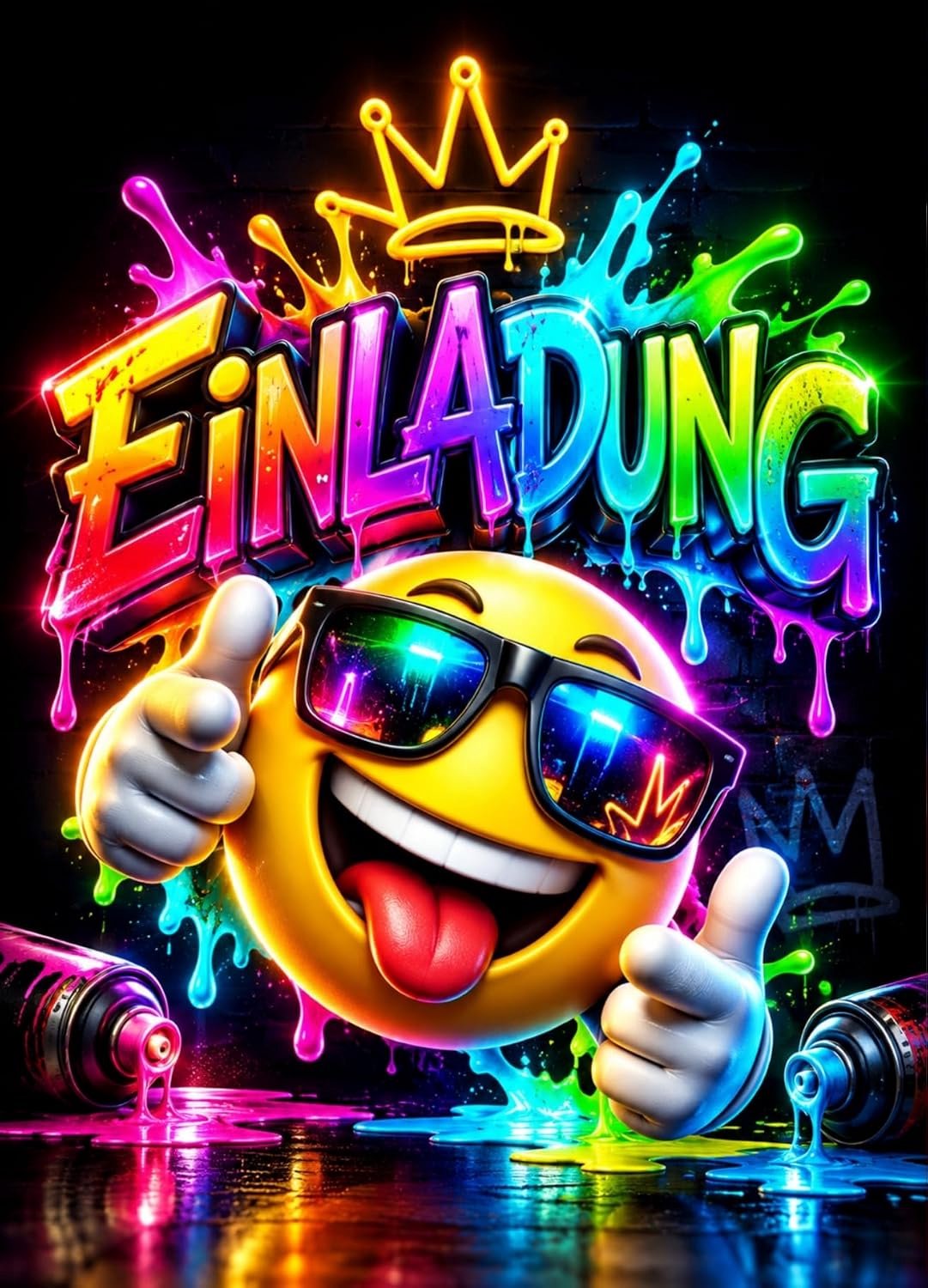 Emoji uitnodigingskaarten kinderfeestje