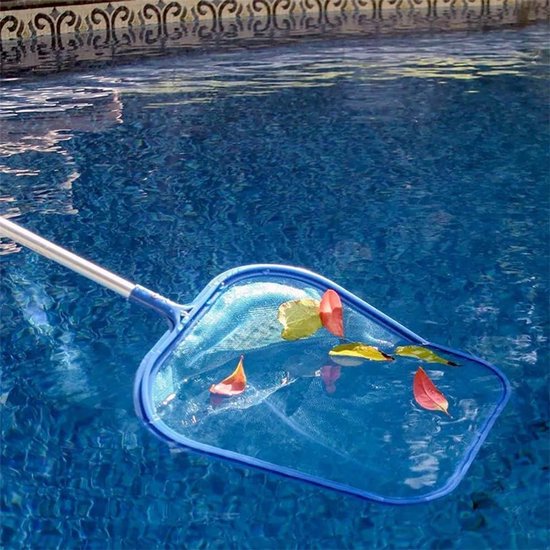 Schepnet voor zwembad - Blauw - 150 cm - Fijnmazig Reinigingsnet met 5 Afneembare Stangen - Voor Zwembad en Vijver — afbeelding 2