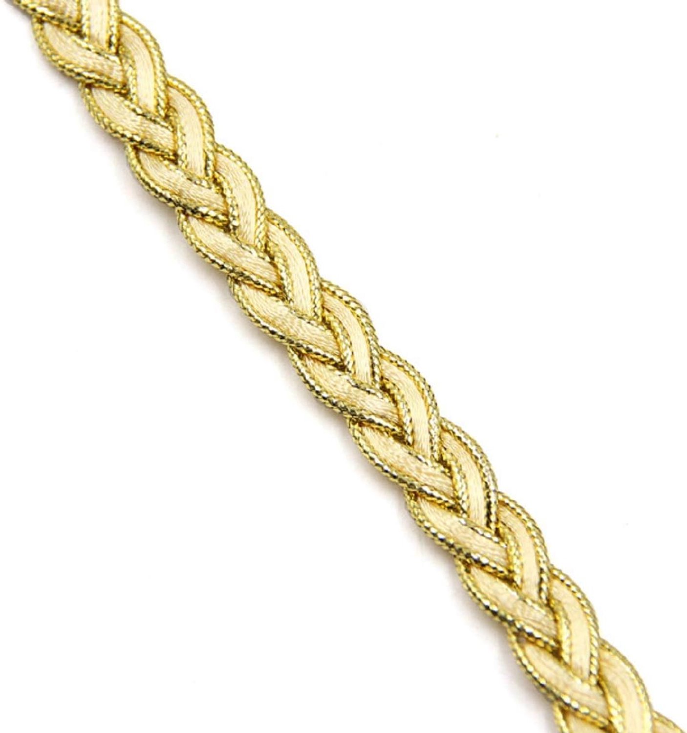 20 Yards Vlechtband met kant, goud