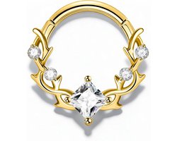 16G septumring 316L staal zirkonia