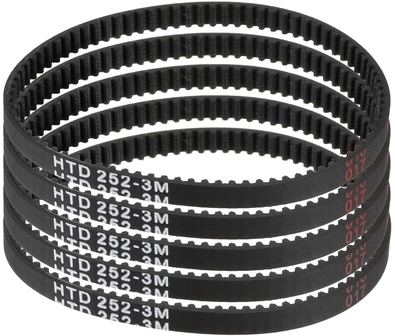 Tandriem HTD-3M 252 mm x 6 mm - rubber met nylon koorden - verbeterde krachtoverbrenging - 5 stuks - ServiceTopper