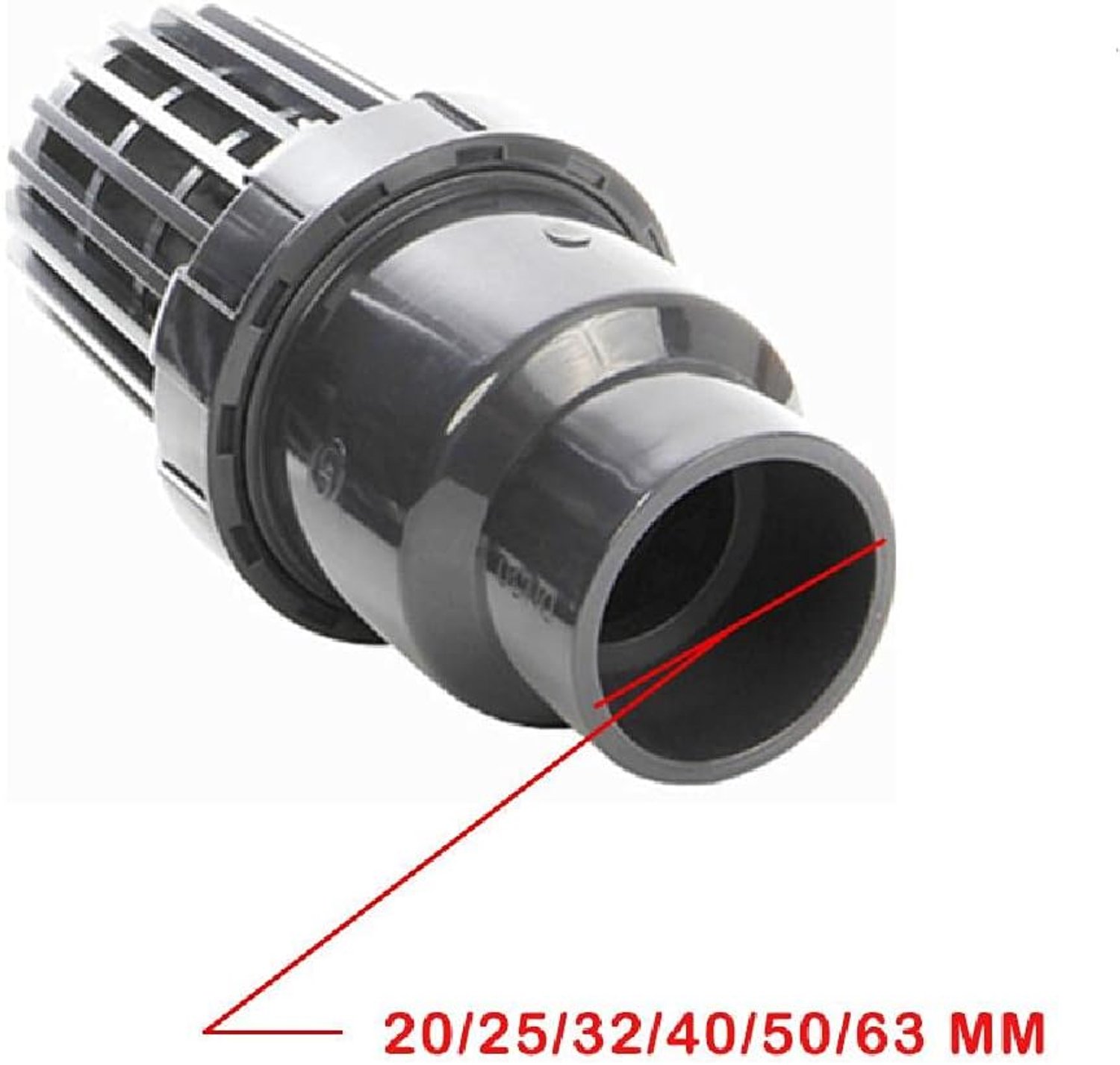Voetklep 32mm - PVC - Terugslagklep - Voor waterpomp gebruik - m-winkel