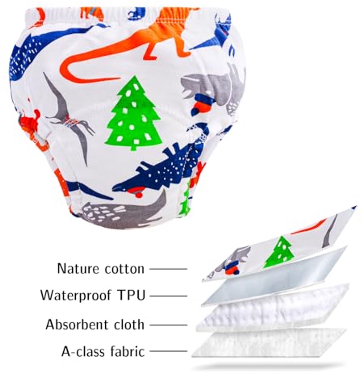 Training Pants voor Peuters, Set van 6, Herbruikbaar Ondergoed