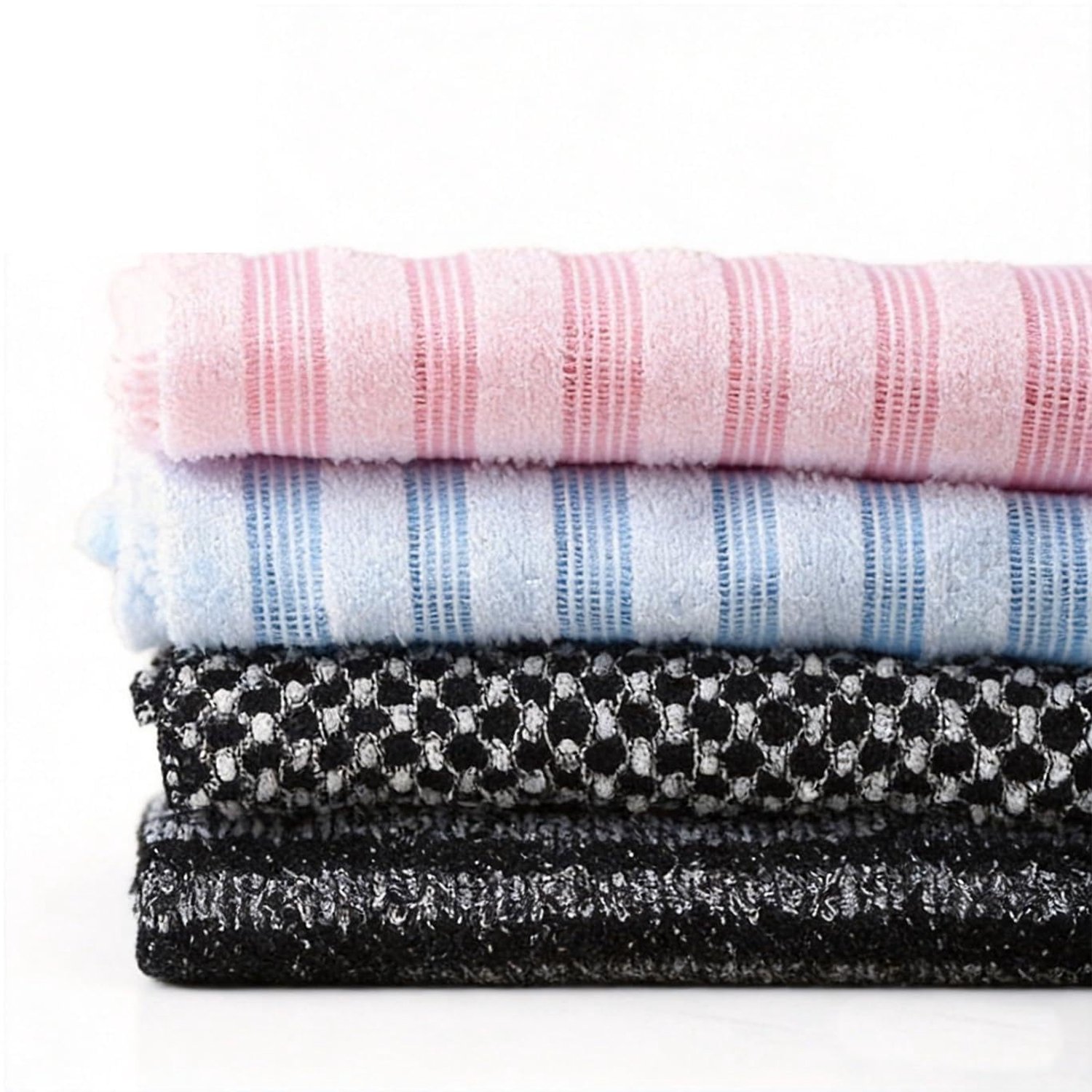 Japanse Exfoliërende Douchehanddoek 4-Pack - Voor een Stralende Huid