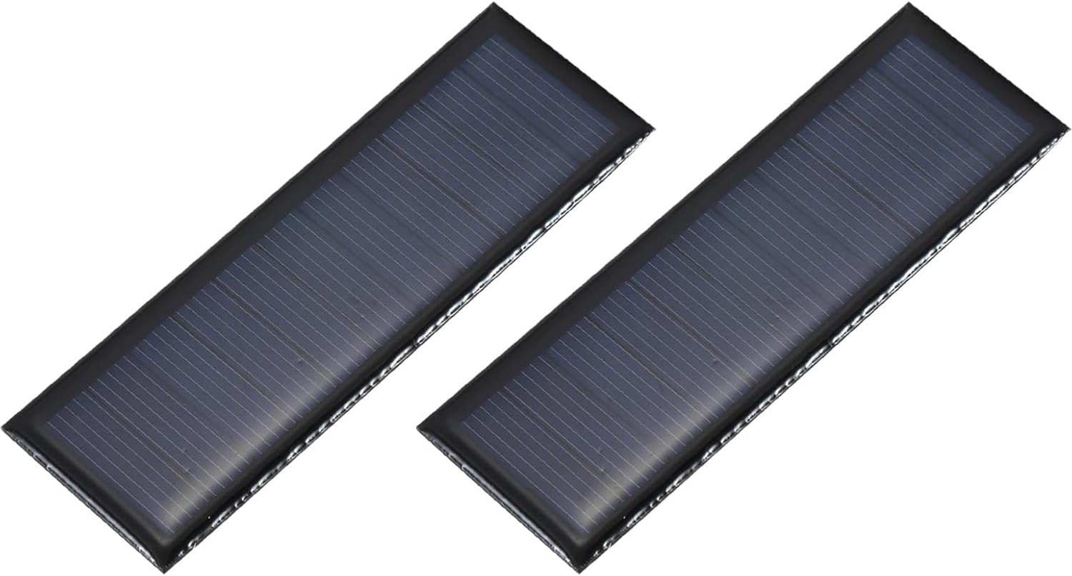mini-zonnepaneel 90 x 30 mm - 5,5 V 0,33 W - microcellen - ideaal voor doe-het-zelf projecten - 2 stuks - ServiceTopper