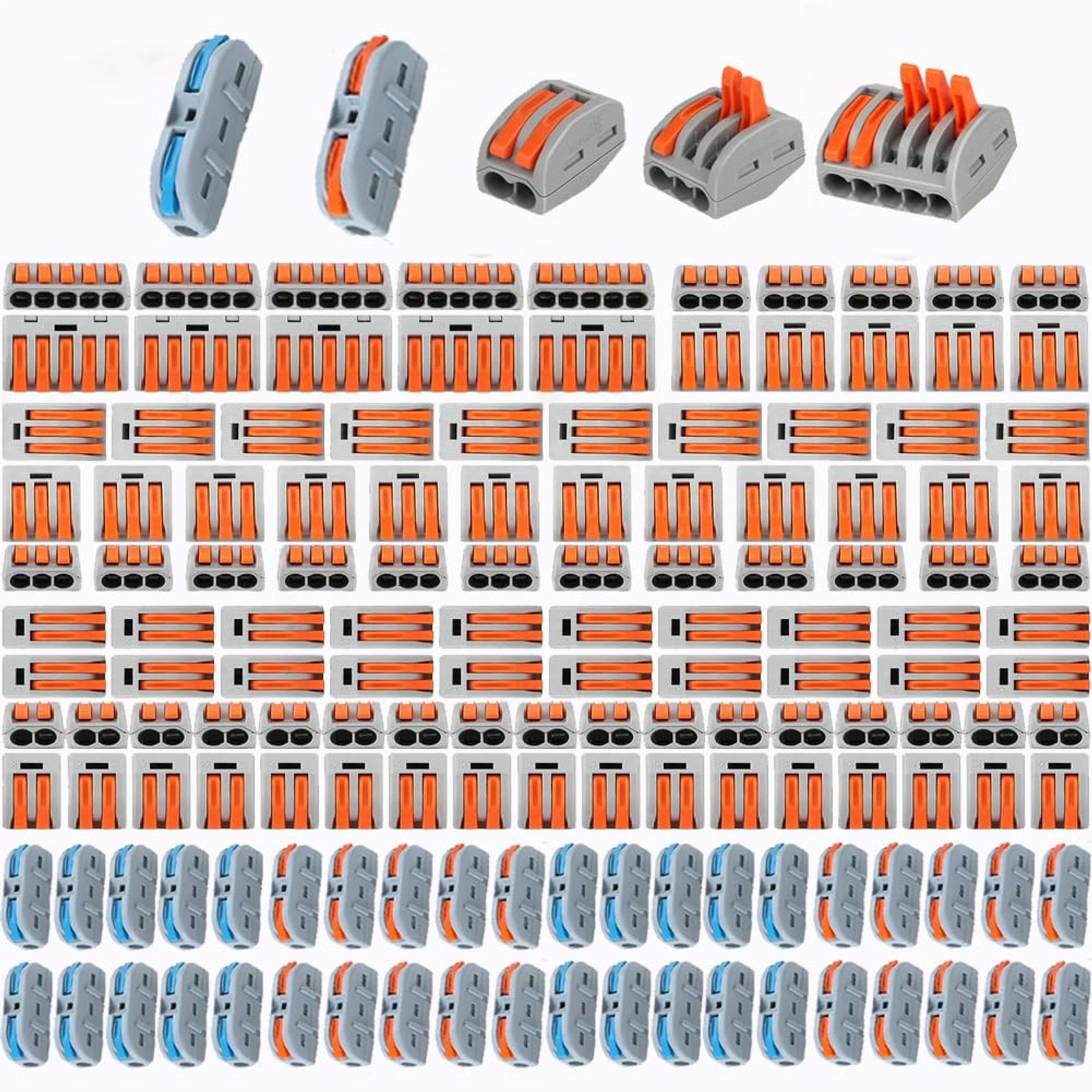 Set van 150 Compacte Draadverbinders voor Elektrische Aansluitingen