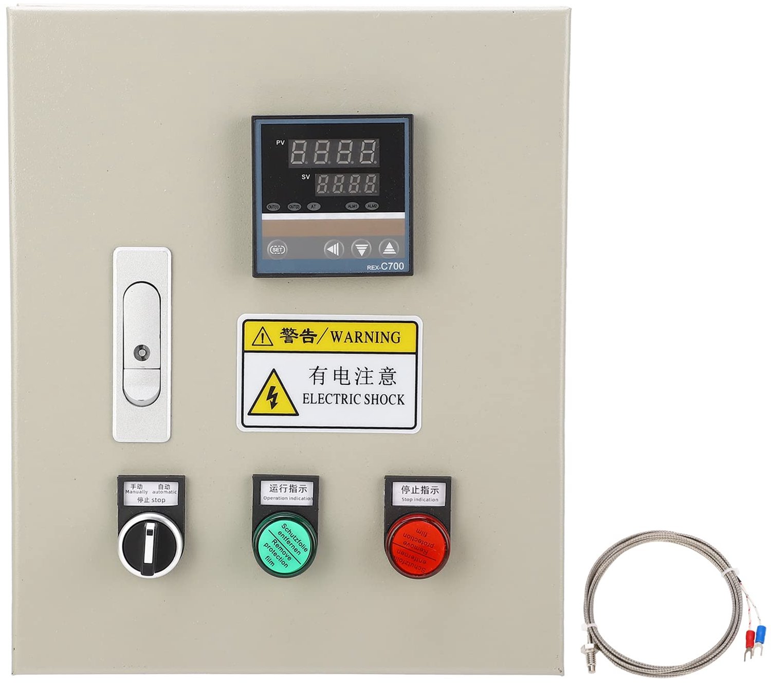 Thermostaat PID Temperatuurregelaar - Temperatuurmeter 0-400 ℃ - Digitale Buisweergave - Hoognauwkeurige Sonde - Brede Toepassing