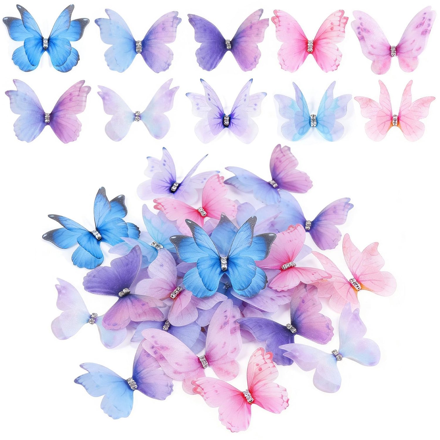 Muurstickers 3D Vlinders - Wanddecoratie Kinderen - Verjaardagsdecoratie - Tuindecoratie - DIY Decoratie - Compact Formaat
