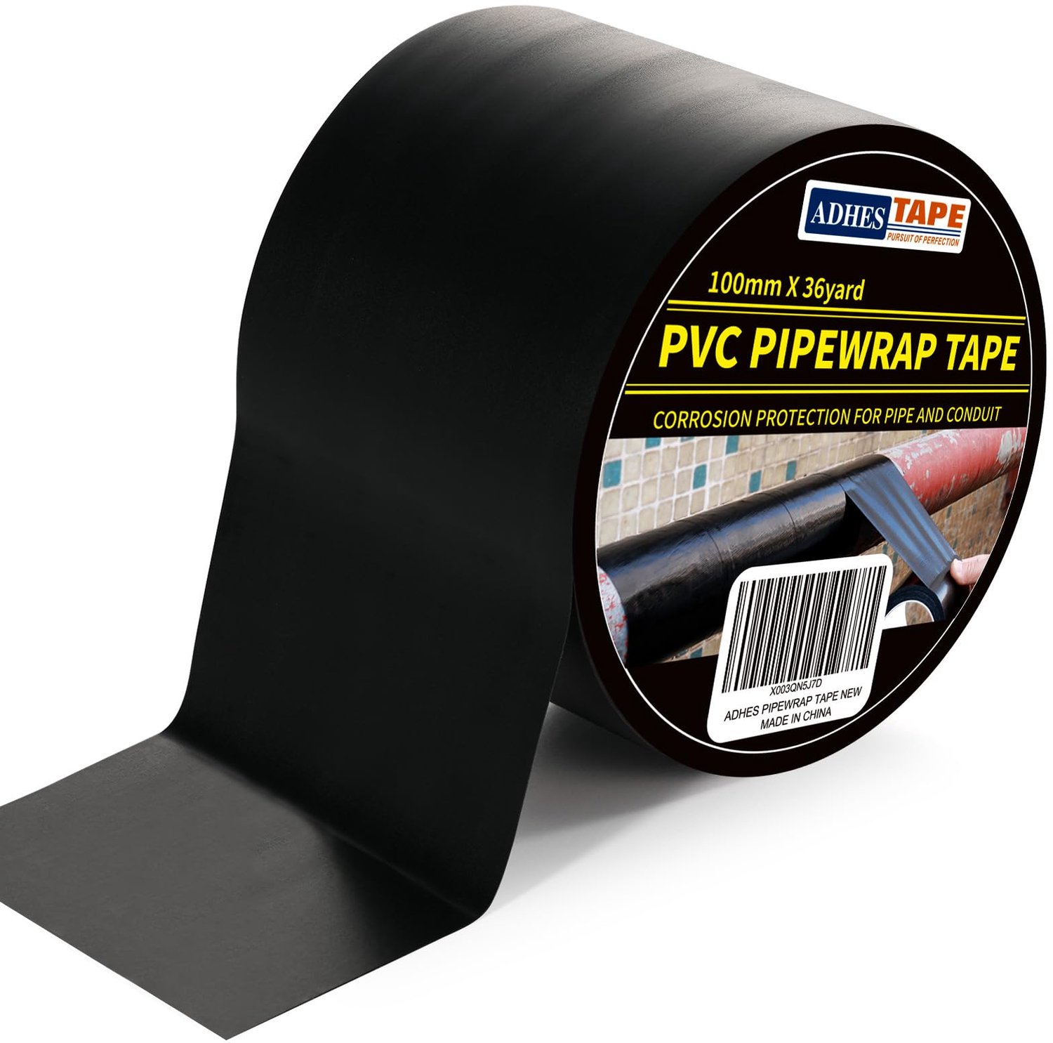 Corrosiebestendige Pijptape voor Buiten en Ondergronds Gebruik, 4 Inch x 36 Yds