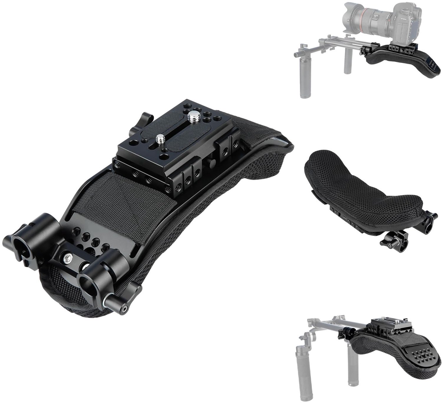 15mm Schouderpad met Snelle Bevestigingsplaat voor Camcorders