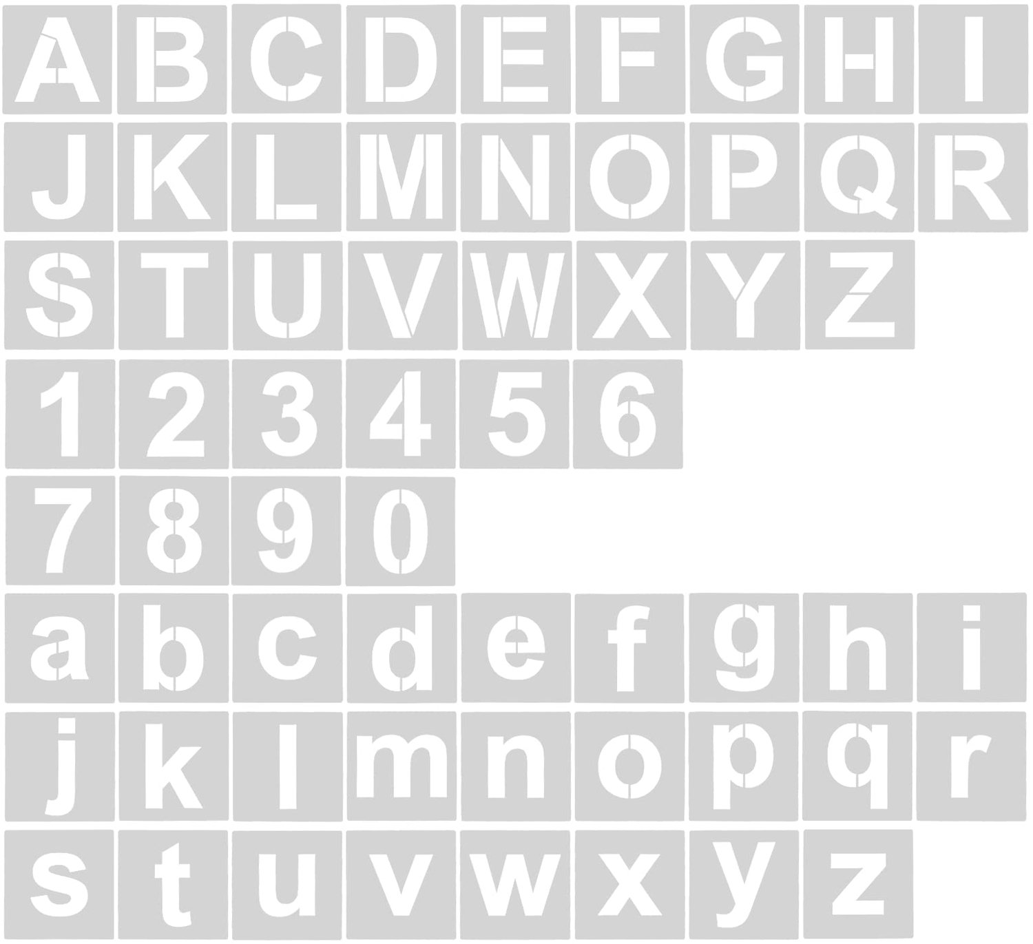 Set van 62 Plastic Lettersjablonen voor Creatieve Projecten
