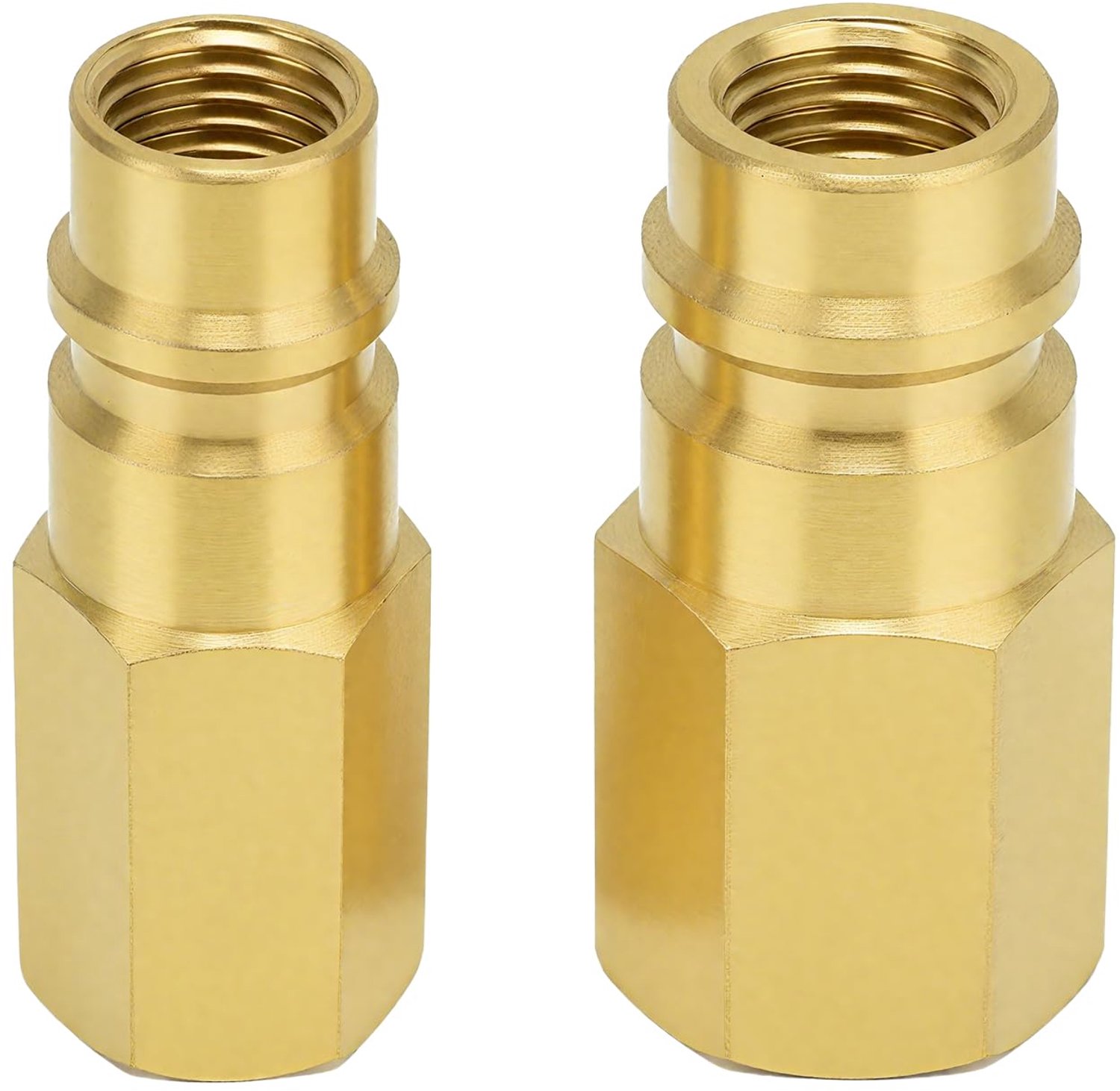R134A Koelmiddel Tank Adapter - Airconditioning Koppeling - Messing - 1/4SAE - Adapter Fitting voor Vacuümpomp - Geschikt voor Airco