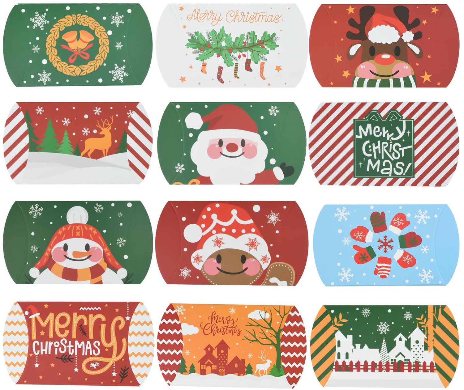 48 Stuks Kerstcadeau Dozen in Diverse Ontwerpen