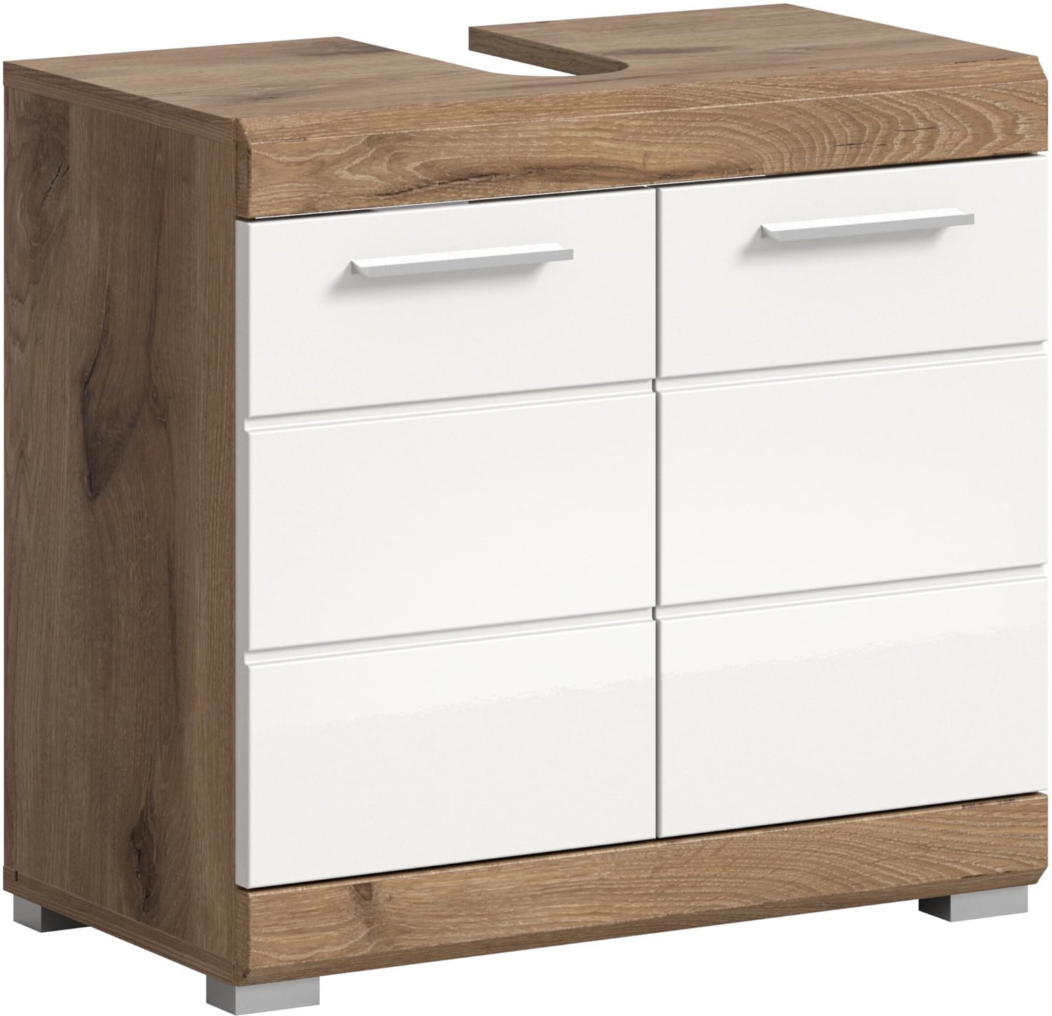 Badkamerkast met Wastafel in Wit Hoogglans