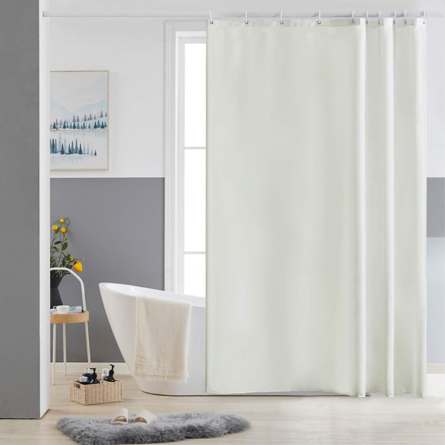 Douchegordijn Polyester Textiel - Anti-Schimmel - Waterdicht - Beige 150x180cm