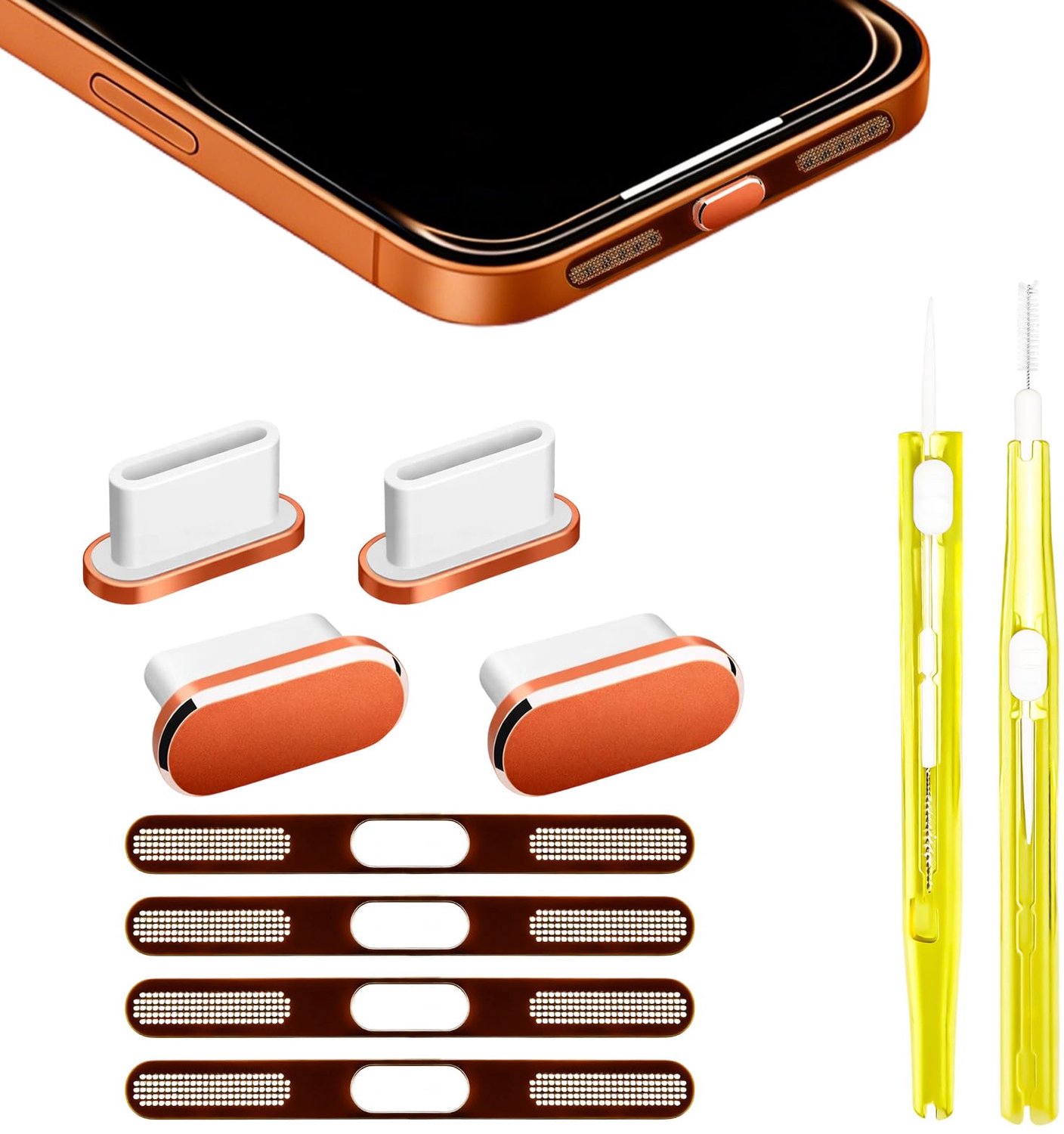 Telefoon Reinigingskit met USB C Anti-Dust Plug (Oranje)