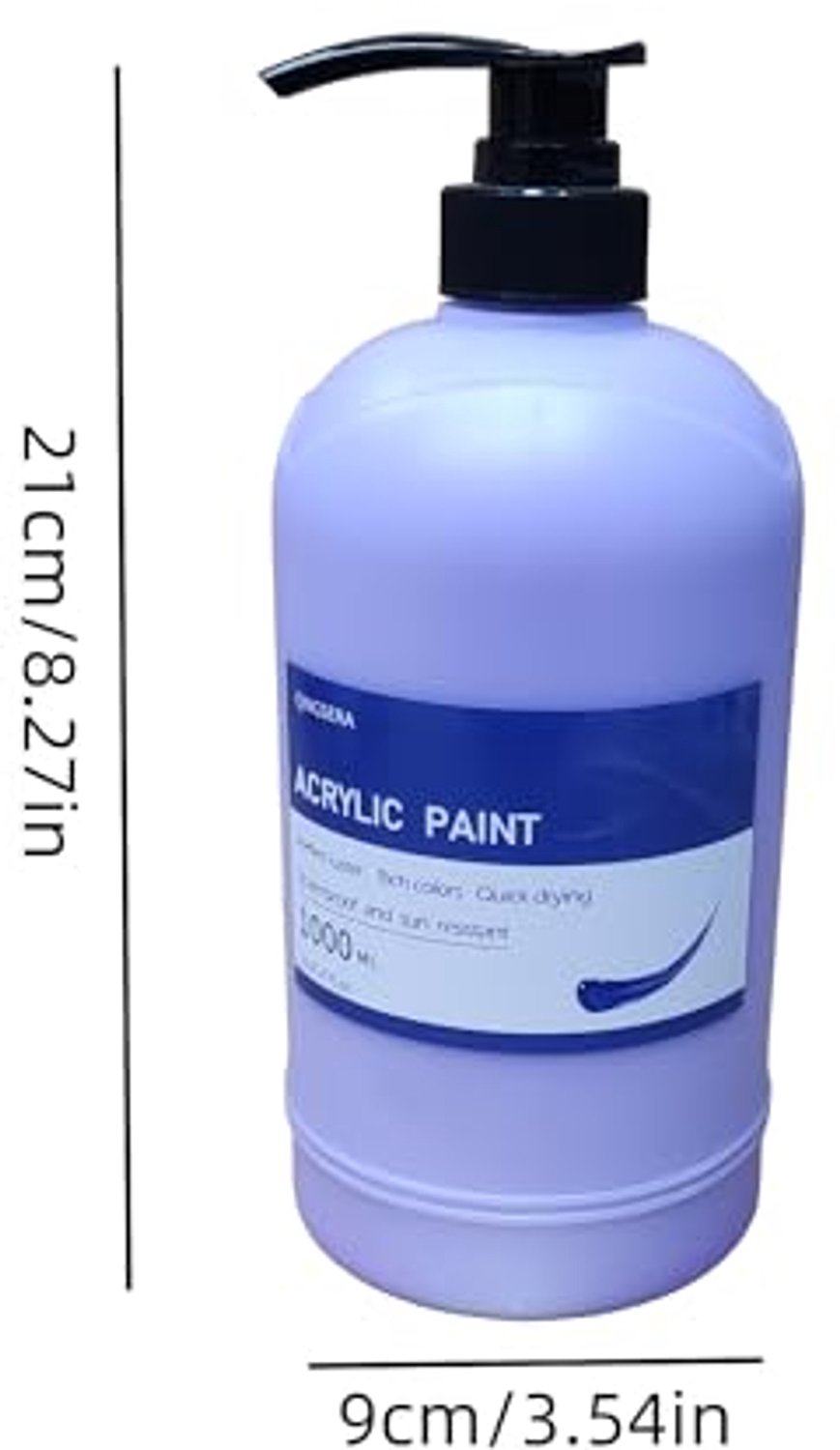 Acrylverfset met 8 kleuren - Zware bodypaint in knijpflessen 1000 ml — afbeelding 2