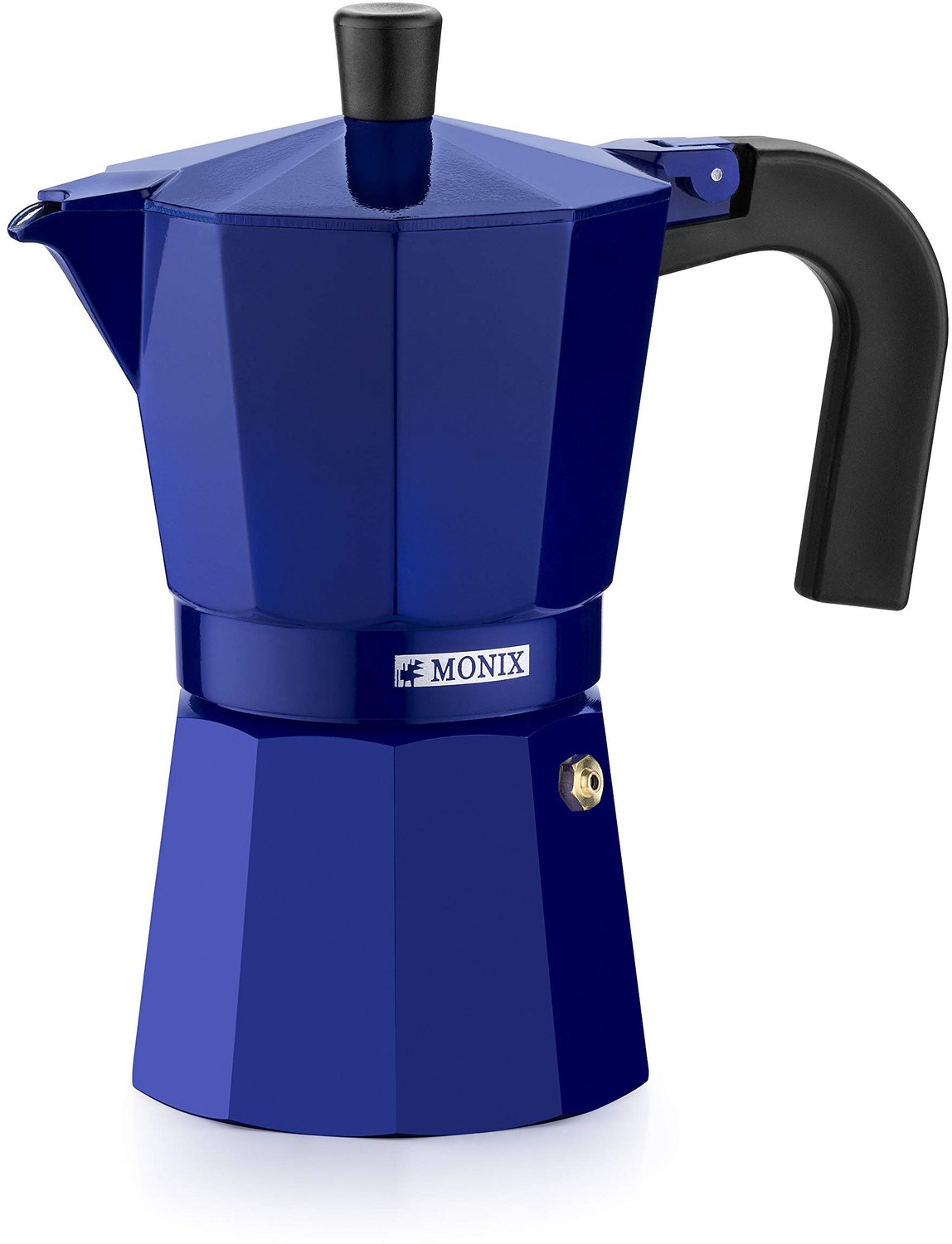 Monix Aluminium Espresso Machine voor 6 Koffies - Cobalt Blauw