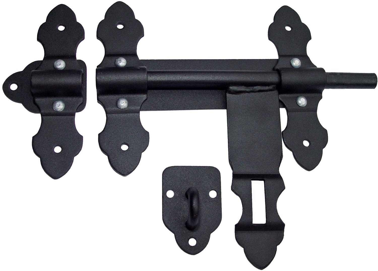 Deurslot met Stang - Zwart Poedercoating - 200mm