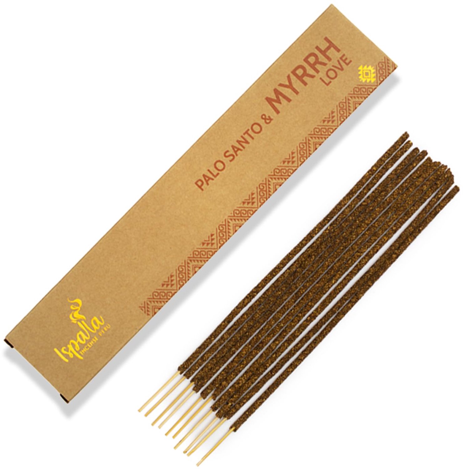 Palo Santo Wierookstokjes met Myrha - 10 Stuks, 100% Natuurlijk