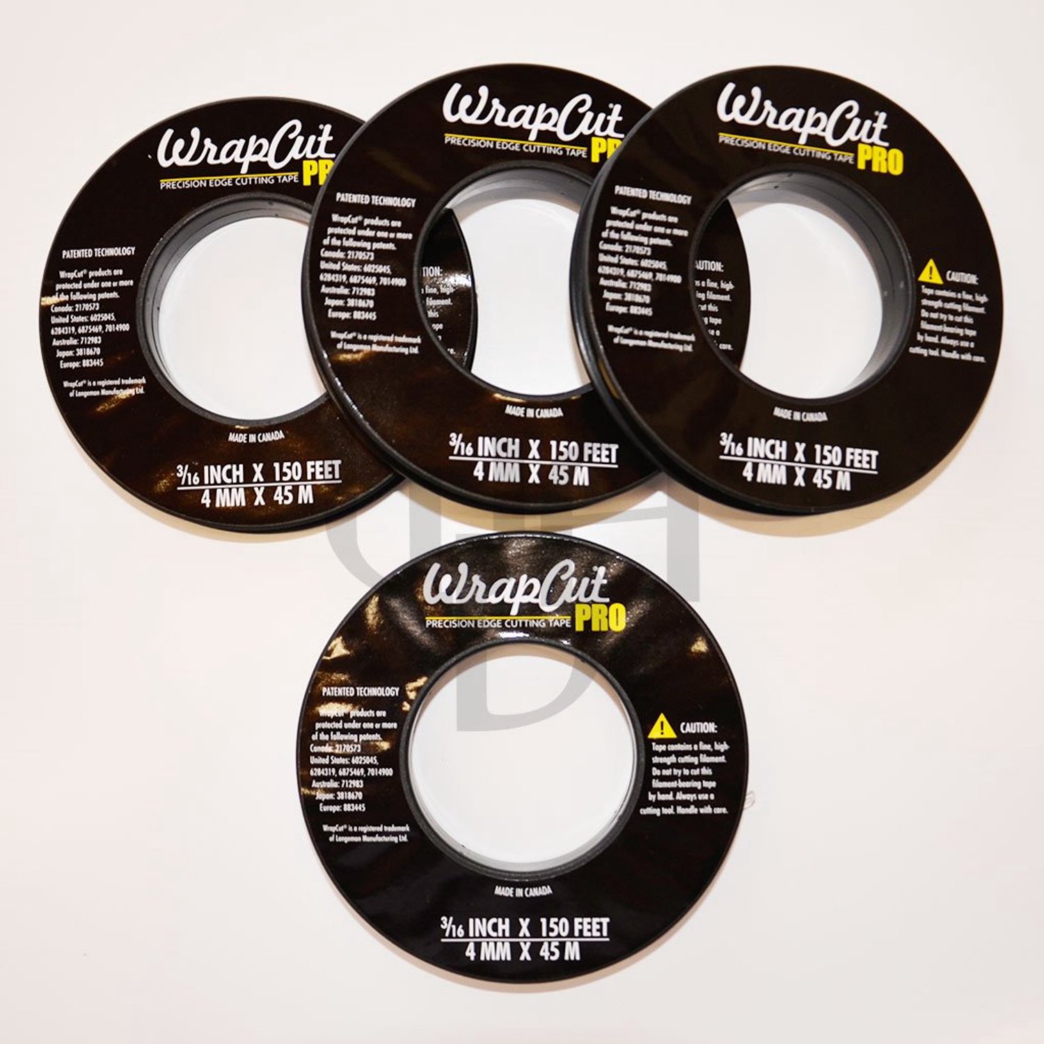 Set van 4 Rollen WrapCut Pro Snijtape