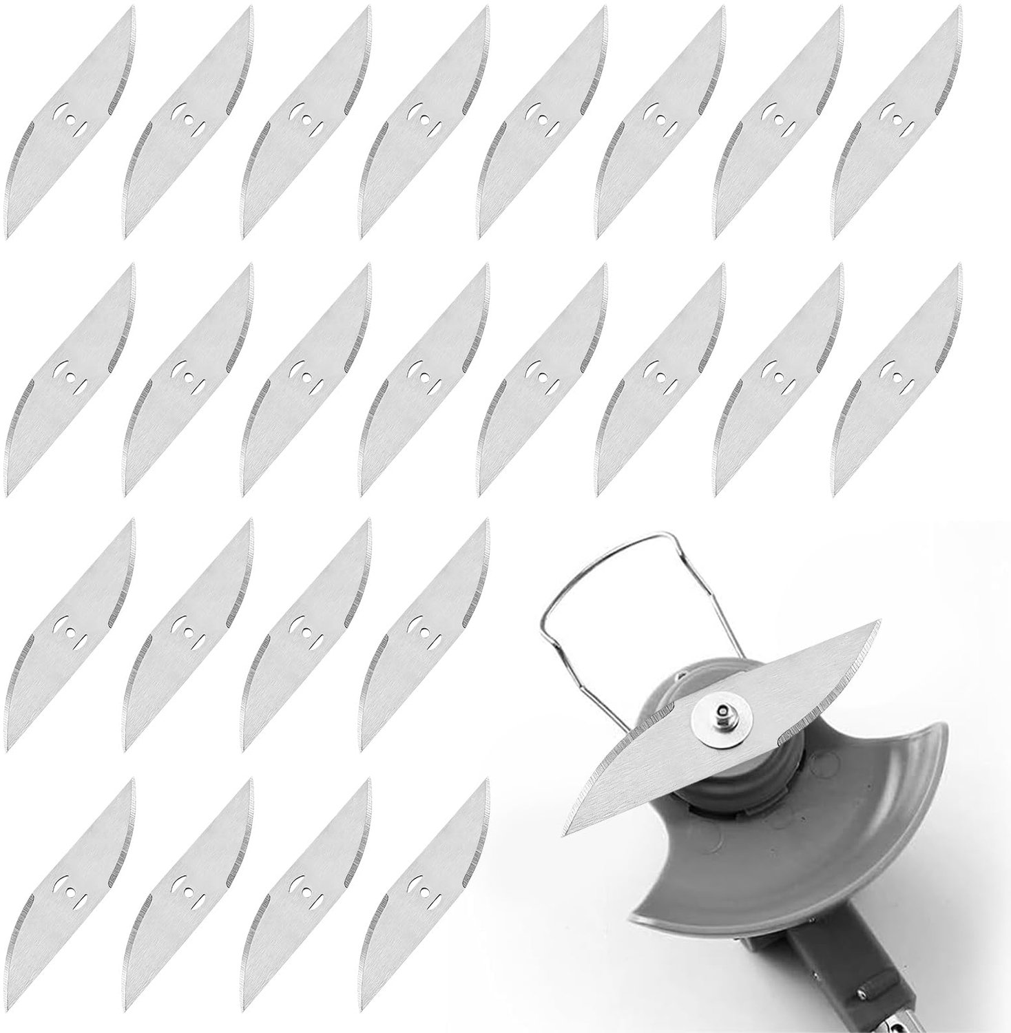 Set van 24 Metalen Grastrimmer Messen van 15 cm