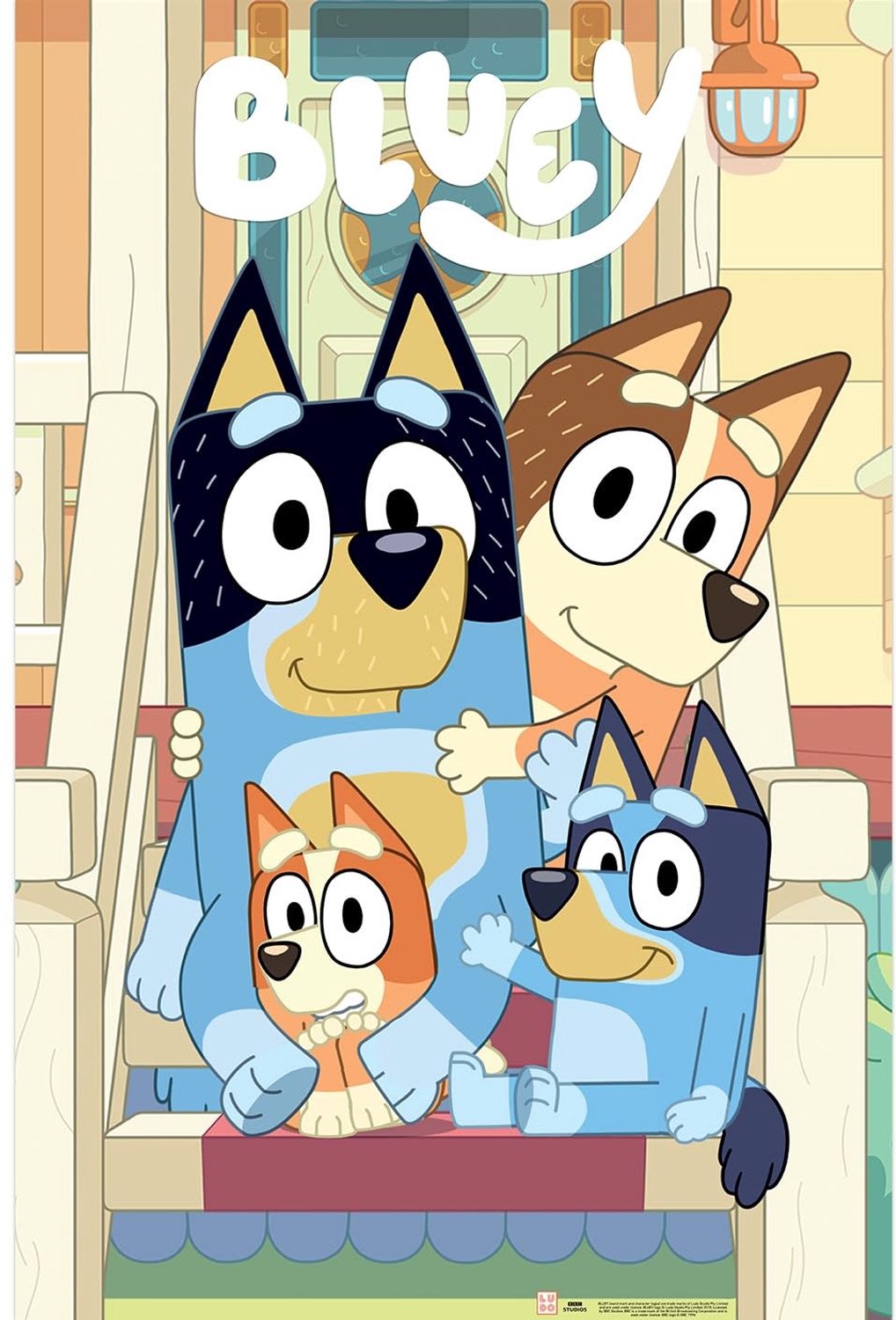 Bluey Familieportret Maxi Poster 91.5 x 61 cm