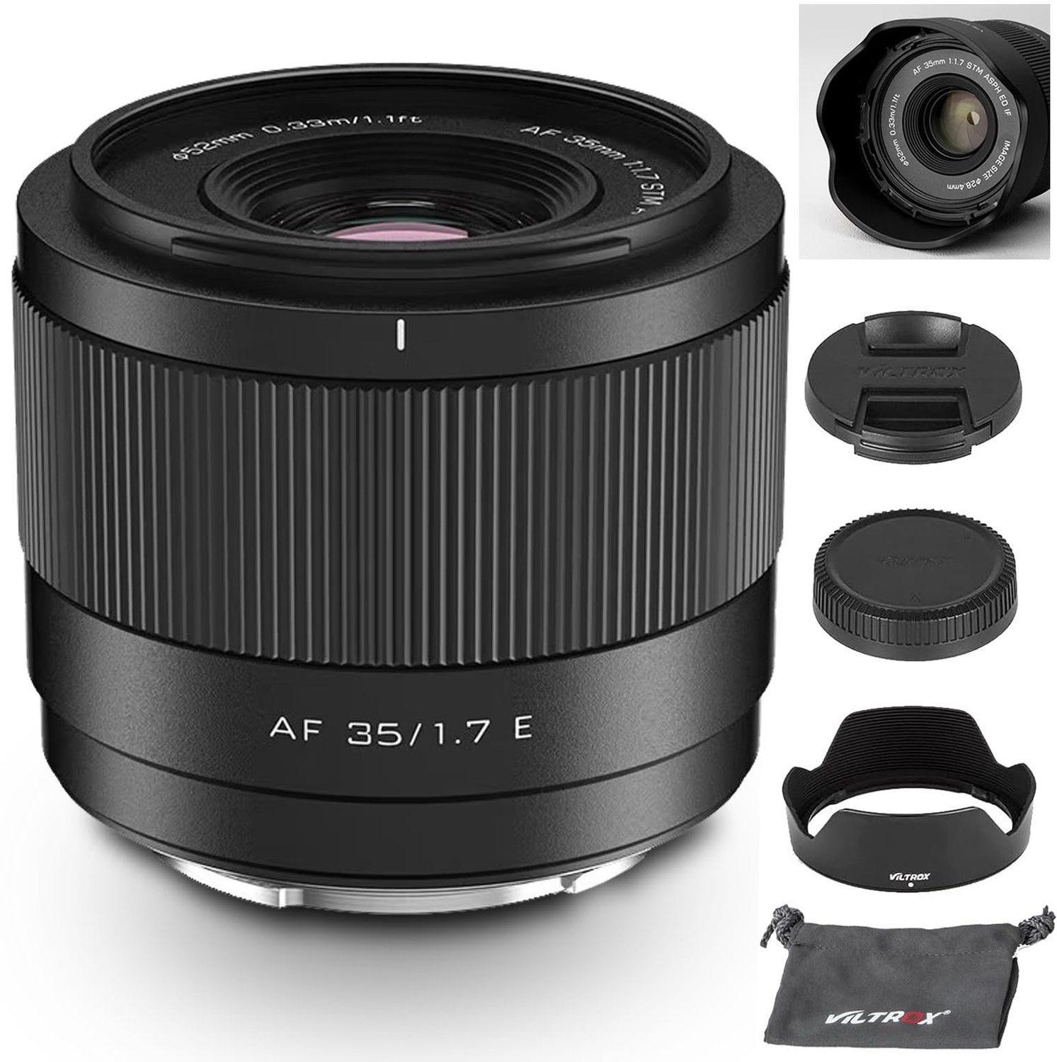 35mm F1.7 E-Mount APS-C STM Auto Focus Prime Lens voor Sony