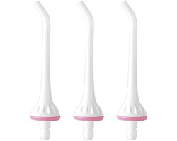 Monddouche Opzetstukken Set van 3 - Reservepunten voor Waterflosser - Hoogwaardig ABS-Materiaal - Duurzaam - Rubber Afdichtring - Effectieve Mondhygiëne - Waterflosser Mondstukken