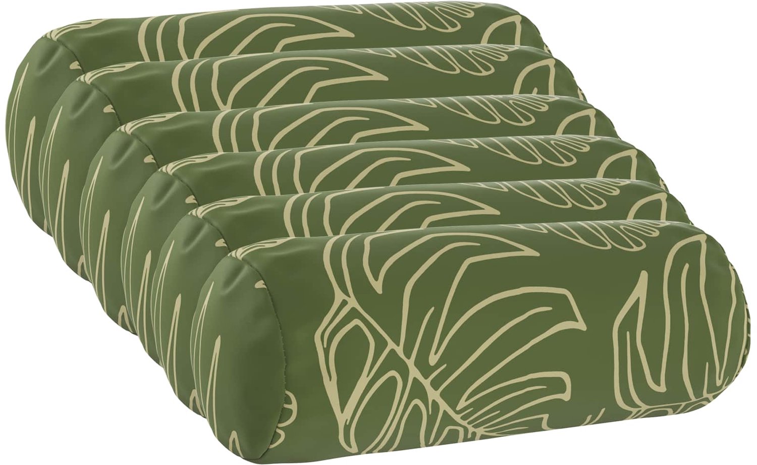 vidaXL Dekenkussen - 6 - st - HEERLEN - Blad - Design - Diam. - 15 - x - 40 - cm - Polyester Bladontwerp