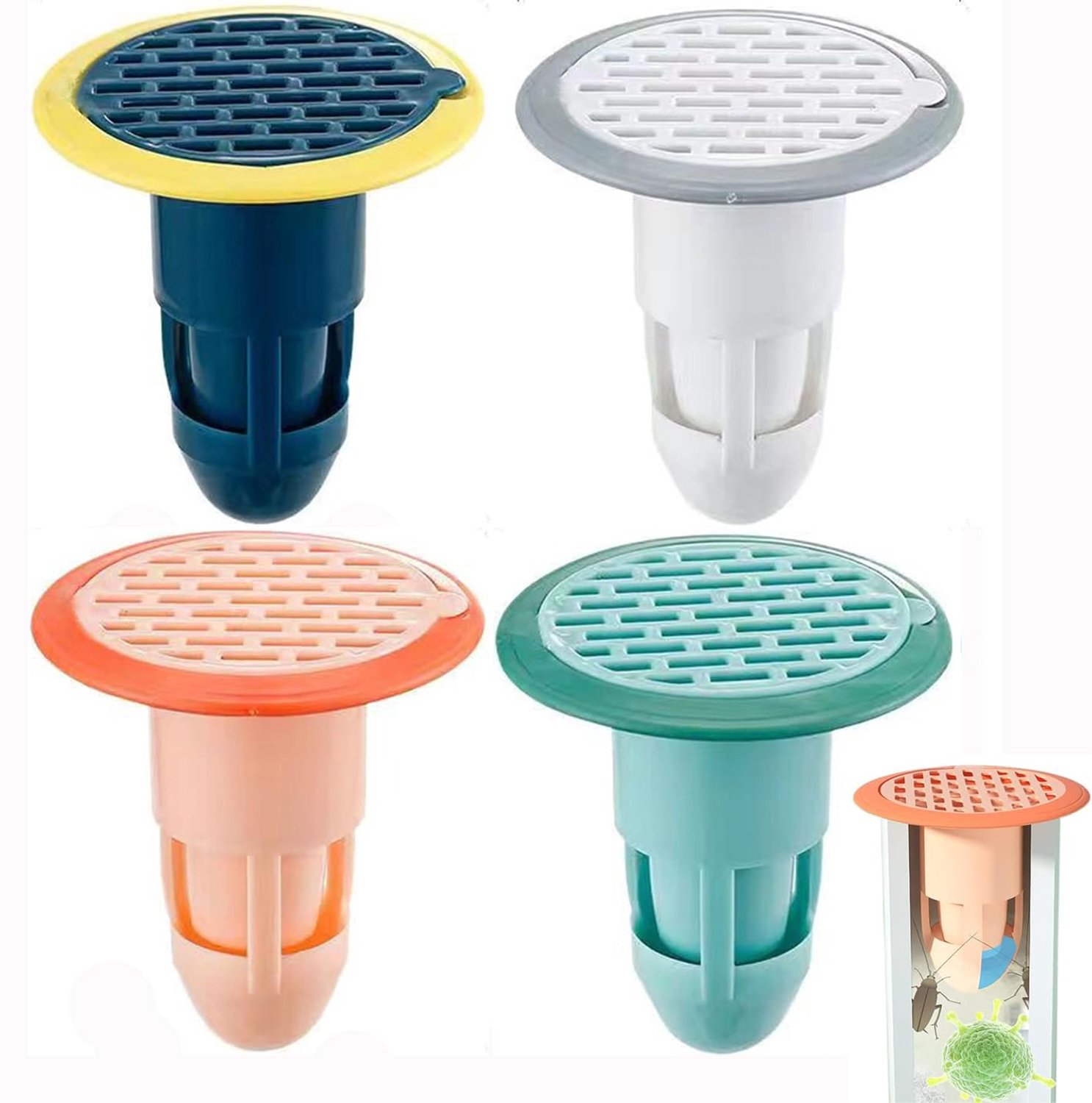 4 Stuks Deodorant Kern Siliconen Haar Trap Filter voor Badkamer