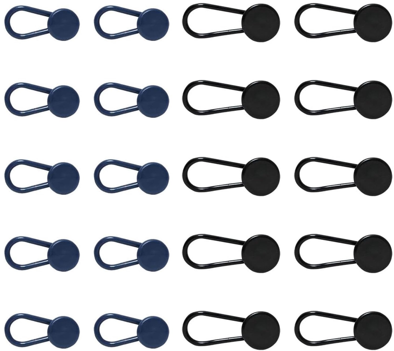 Knoopverlenging 20 Stuks - Tailleverlenging - Broekverlenging - Verstelbaar - Duurzaam - Siliconen 0,59/0,7 Inch - Broekknoop