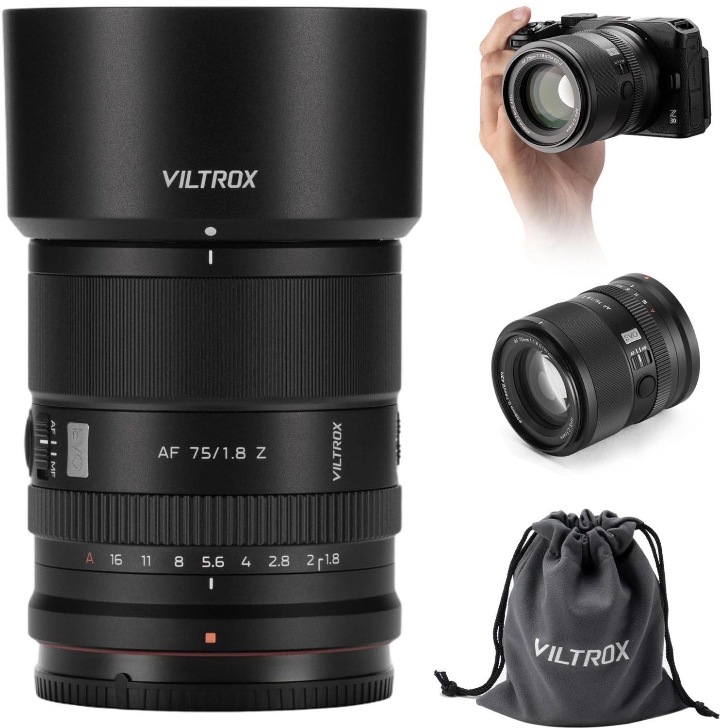 75 mm f1.8 Evo Z Mount Camerlens